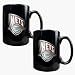New Jersey Nets 2 Piece Black Ceramic Mug Set