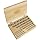 Alvord Polk 155-S-02 High-Speed Steel Taper Pin Reamer Set, Left Hand Spiral Flute, Uncoated Finish, 11-Piece, #0 - #10 Taper Pin Sizes in Wood Case