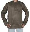 Indian Casual Cotton Wear Short Men's Kurta Shirt with Standing Collar Neckline Size L Large