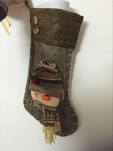 Classic Christmas Stocking 18.8" Cute Santa's Toys Stocking - (snowman stocking)