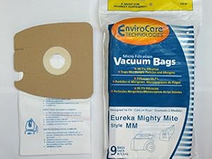 Eureka Part#60295C - Style MM Vacuum Bag Replacement for Eureka Mighty Mite 3670 and 3680 Series Canisters by EnviroCare Part#153-9 - 9/Package