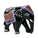 EXP Handmade Lacquer Elephant Figurine Intricate Hand-etched Design (Thailand)