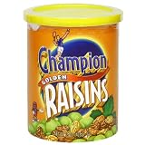 Champion Golden Raisins, 15-Ounce Canisters (Pack of 12)