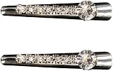 Caravan Salon Clip in Pair Decorated with Swarovski Crystal Stone and A Crystal Stud