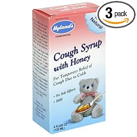 Hyland's Cough Syrup with Honey, 4-Ounce (120 ml) (Pack of 3)