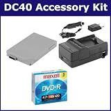Buy Canon DC40 Camcorder Accessory Kit includes: SDBP208 Battery, 638002 Tape  Media,...