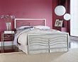 Malibu Bed Twin Size with Headboard, Footboard and Frame in Iced Silver Finish By Fashion Bed Group