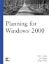 Planning For Windows 2000 (New Riders Professional Library)