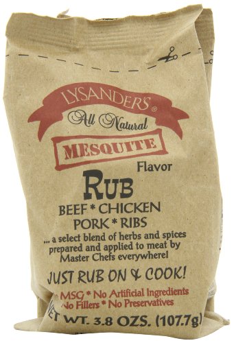 Lysander's BBQ Rub Mesquite, 3.8-Ounce (Pack of 6)