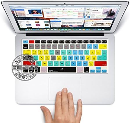 Coosybo shortcut keys Silicone Keyboard Skin Protector Sticker For mac macbook 13" 15" air pro retina for Imac G6 (Premiere Pro CC-Colorful)