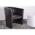 Design Clubsessel Cocktailsessel Textilleder Antikbraun