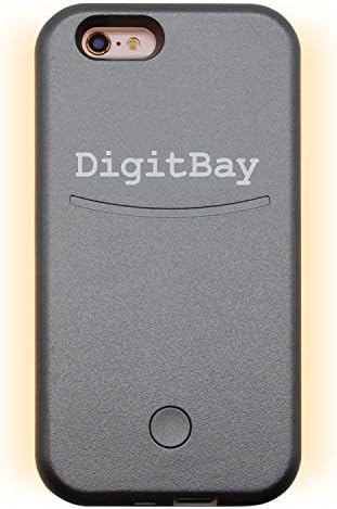 [DigitBay] LED Illuminated Cell Phone Charger Case for iPhone (Black for iPhone 6/6S)