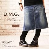 【レディース】 (ディーエムジー) D.M.G. 甘織りデニム ミドル丈 Aラインルーズスカート