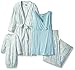 Everly Grey Women'sRoxanne 5 Piece Maternity and Nursing PJ Pant Set with Robe and Matching Baby Gown