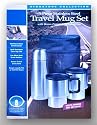 3, Piece, Stainless, Steel, Trave,l Mug, Set, With, Carry, Case