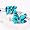 Green Navy Bow Hairclips