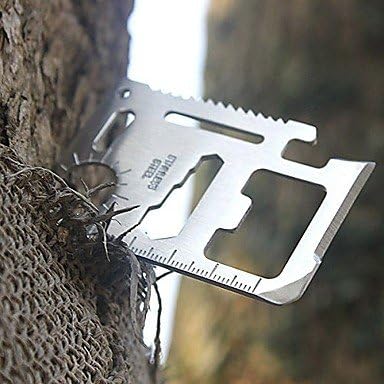 quan Outdoor Camping Multi-functional Army Knife Card 11 in 1 Stainless Portable Tool Knife Crewdriver Opener Card