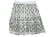 Boho Mini Skirt Ivory Floral Print Cotton Crinkle Miniskirt Indi Fashion