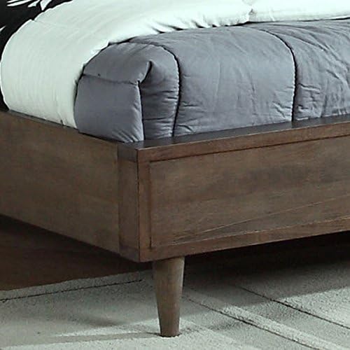 Vilas Light Charcoal Queen Bed that Add a stylish touch to your bedroom with this light charcoal bed from Vilas. This queen-size bed is finished with a durable, wooden construction.