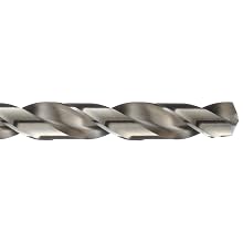 Cleveland 2440 Cobalt Steel Taper Shank Drill Bit, Gold Oxide Finish, Morse Taper Shank, 135 Degree Notch Point