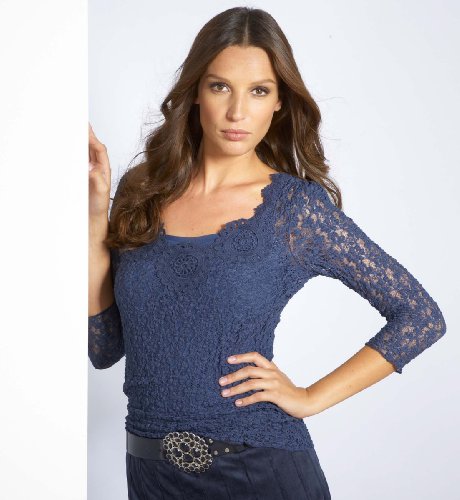 Per Una 3/4 Sleeve Lovely Lace Top