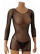 Sexy Diamond Net Long Sleeve Mini Dress 3 Colors Black White or Red