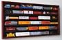 HO Scale Train Display Case Cabinet Wall Rack w/ UV Protection- Lockable -Cherry
