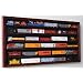 HO Scale Train Display Case Cabinet Wall Rack w/ UV Protection- Lockable -Cherry