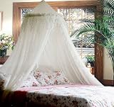 Jeweled White Bed Canopy