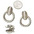 Silver Tone Hoop Clip-On Earrings Fashion Jewelry