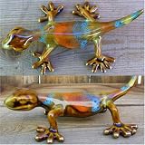 Gecko in Orange, Blue, and Green from the Golden Pond Collection