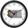 Jean-Francois Champollion - decipher of Heiroglyphics - Rosetta Stone - Egyptian Theme Wall Clock by WatchBuddy Timepieces (Slate Blue Frame)