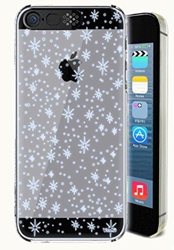 PhoneOnSale-LED Bling Style Cases Flash Up Light Luminous Shining Hard Back Case Cover for iPhone 5 5S (Small Snow)