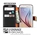 Galaxy S6 Case, Verus [Layered Dandy][Black] - [Premium Leather Wallet][Slim Fit] For Samsung Galaxy S6