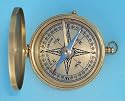 Large Antique Finish Brass Pocket Compass