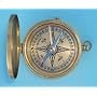 Large Antique Finish Brass Pocket Compass