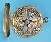 Large Antique Finish Brass Pocket Compass