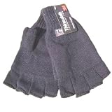 Men's Thinsulate 3M Thermal Fingerless Gloves Grey L/XL