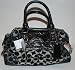 Coach Signature Ashley Sabrina Duffle Satchel Bag Purse Tote 15443 Black White