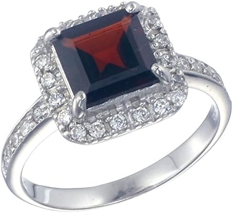 Sterling Silver Garnet Ring (1.20 CT)
