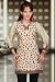 Cream with a hint of green Art Silk Kurti from India with all over embroidery