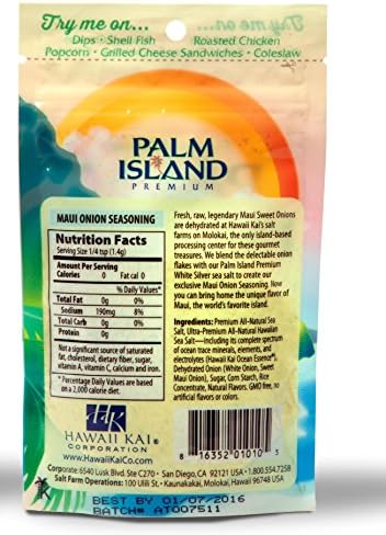 Palm Island Premium Sea Salt, Maui Onion, 2 Ounce