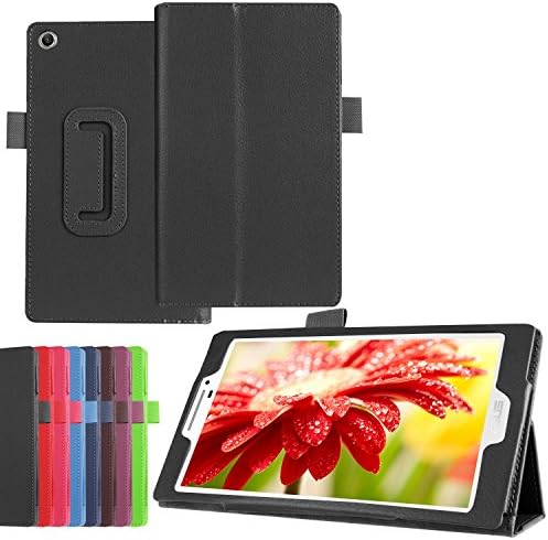 ASUS ZenPad 7.0 Z370C Case - ESRA Smart Folio Protective Case Cover Stand Skin With Stylus Holder For 7" Asus ZenPad 7.0 Z370C Z370CG Z370CL Android Tablet (Black)