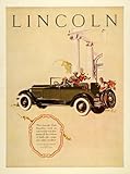 IMAGE OF 1925 Ad Lincoln Club Roadster Convertible Car Motor - Original Print Ad