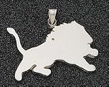 Detroit Lions Giant 2 W x 1 1/4 H Lion Pendant - 14KT Gold Jewelry