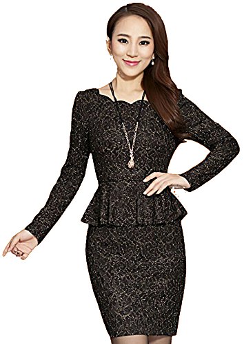 スーツワンピース ラウンドネック 上品 レース 卒業式 入学式 カジュアル キュート エレガンス レディース 冬物 春物 可愛いスカーフ付き R782