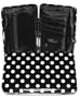 Black White Polka Dot Clutch Opera Wallet Purse Hard Case Flat