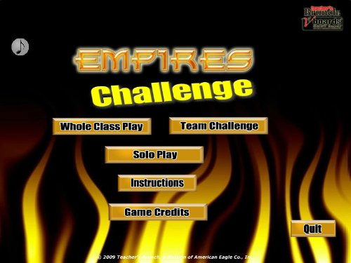 Empires Challenge Game on CD