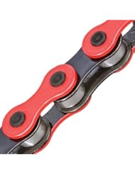 KMC Z510H Drop Buster Red & Black 1/8" BMX/Single Speed Chain.