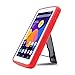 Alcatel Pop 7 LTE Case by KIQ (TM) Drop Protection Hybrid Case Silicone Plastic Cover Built-in Kickstand for Alcatel One Touch Pop 7 LTE 9015W - Black/Red